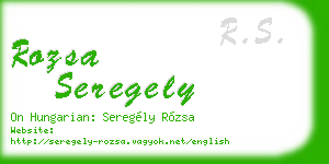 rozsa seregely business card